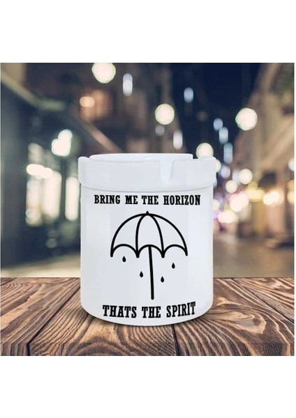 Kokusuz Özel Baskılı Sigara Kül Tablası - Bring Me The Horizon Yazı Baskılı Küllük Seramik Kül Tablası Henüz değerlendirilmemiş İlk sen değerlendir