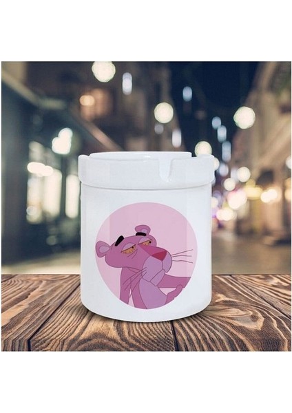 Karakter Küllük Yorgun Pembe Panter Baskılı Kül Tablası