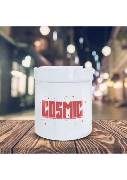 Evrensel Küllük Cosmic Yazı Baskılı Kül Tablası