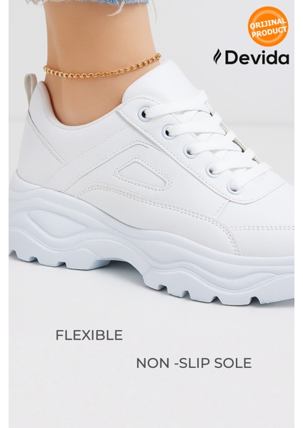 Kadın Beyaz Spor Ayakkabı,Günlük Rahat Air Taban Sneaker X401 modelleri