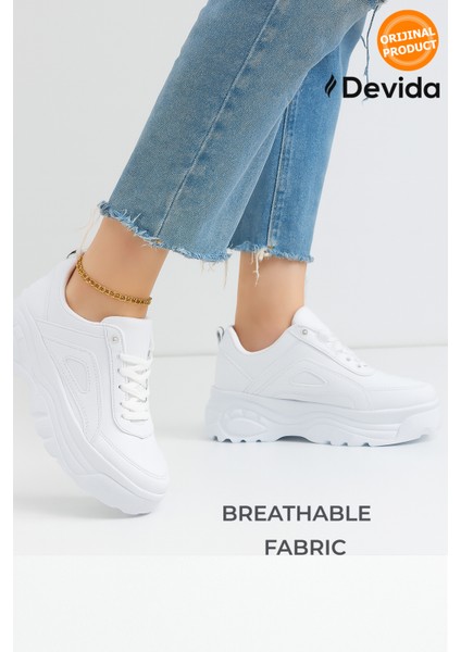Kadın Beyaz Spor Ayakkabı,Günlük Rahat Air Taban Sneaker X401 fırsatları