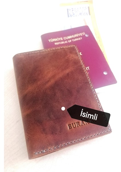 Pasaport Kılıfı Kişiye Özel Deri Isimli Deri MP36 indirimleri