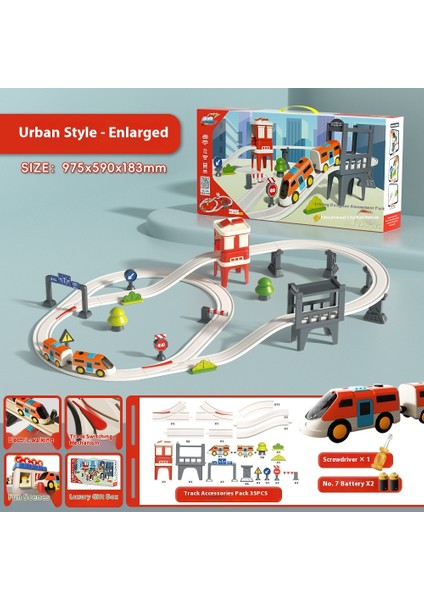 Çocuk Eğitici Havaalanı Parça Tren Araba Atılım Macera Taşıma Parça Araba Saklama Kutusu Seti (Yurt Dışından)