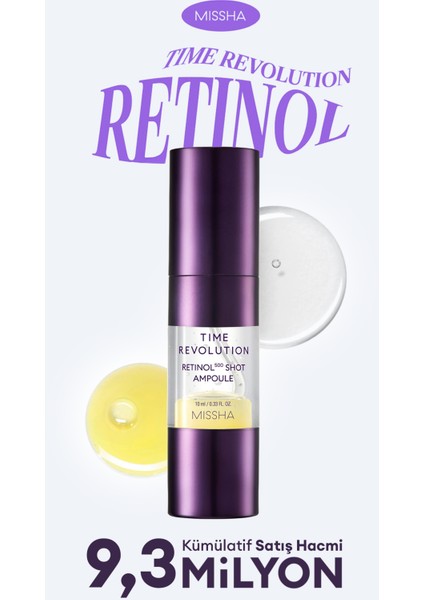 Kırışıklık Karşıtı, Retinol İçerikli, Besleyici Ampul Time Revolution Retinol 500 Shot Ampoule