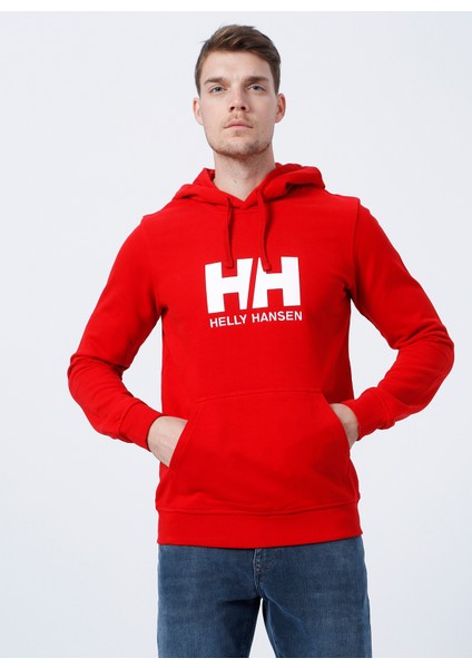 Hh Hh Logo Hoodıe Kırmızı Erkek Sweatshirt 33977-163