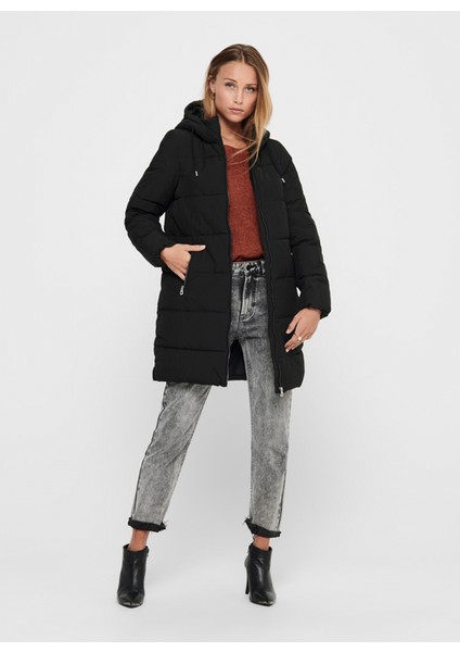 Dolly Long Puffer Coat Otw Noos Kadın Siyah Mont 15205369-02