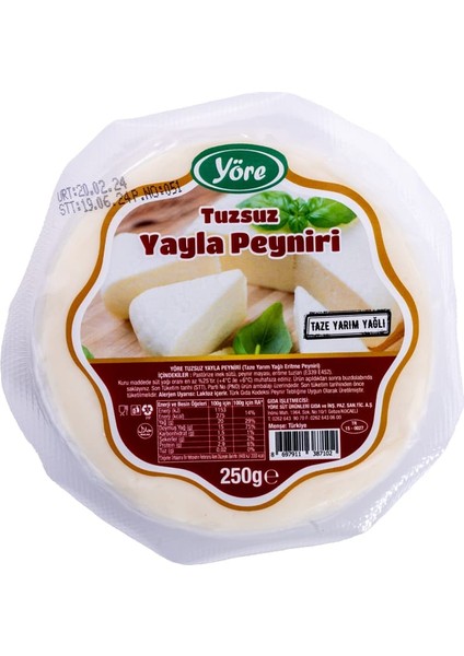 Tuzsuz Yayla Peyniri 3 x 250 gr