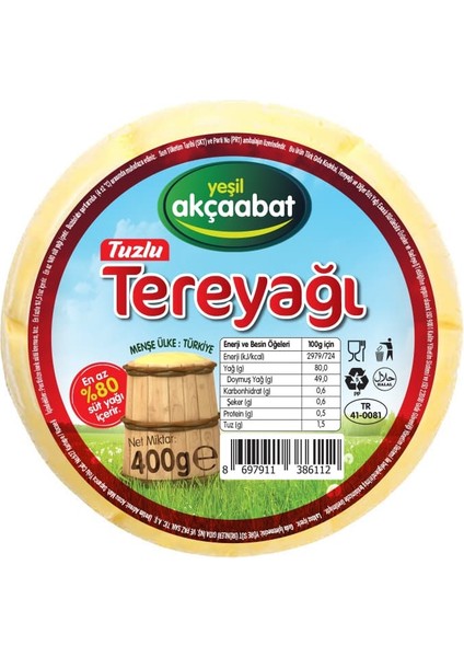 Trabzon Tereyağı Tuzlu 2 x 400 gr fiyatları