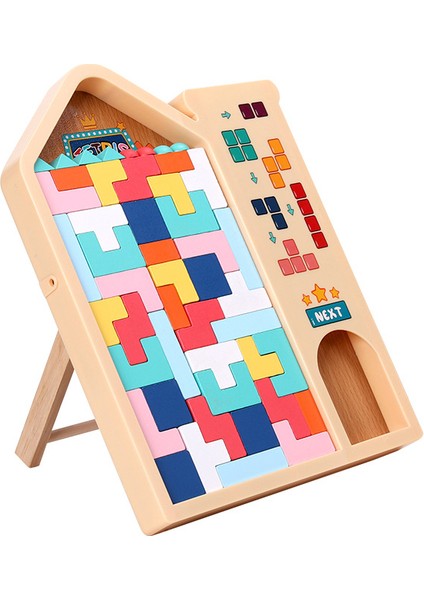 Çocuk Tetris Blokları 3D Üç Boyutlu Yapboz Oyuncaklar Mantık Eğitim Blokları Monte Edilmiş Ebeveyn-Çocuk Interaktif Oyuncaklar (Yurt Dışından)