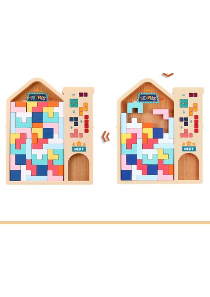 Çocuk Tetris Blokları 3D Üç Boyutlu Yapboz Oyuncaklar Mantık Eğitim Blokları Monte Edilmiş Ebeveyn-Çocuk Interaktif Oyuncaklar (Yurt Dışından) fiyatları