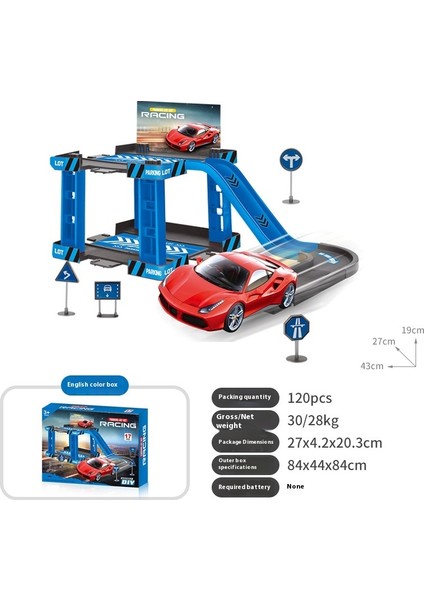 Çocuk Otopark Oyuncak Seti Yapboz Puzzle Pist Araba (Yurt Dışından)