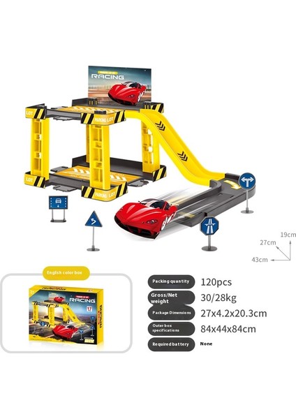 Çocuk Otopark Oyuncak Seti Yapboz Puzzle Pist Araba (Yurt Dışından)