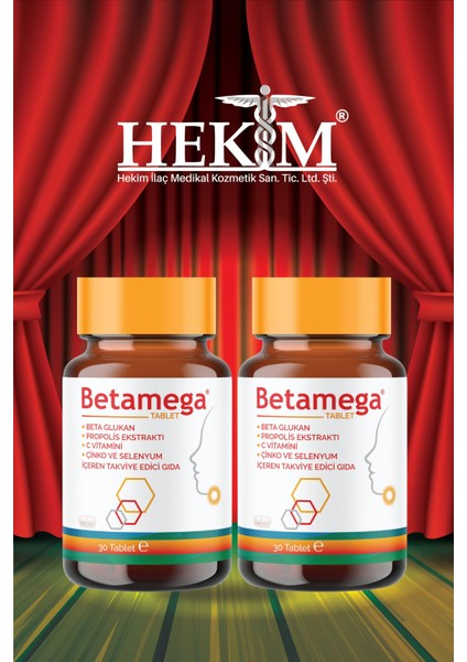 Tablet 30 Tablet 2'li Paket Betaglukan, Propolis Ekstraktı, C Vitamini, Çinko, Selenyum indirimleri