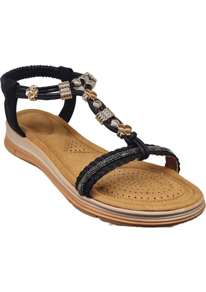 Kadın Taşlı Rahat Günlük Sandalet 815260-Z