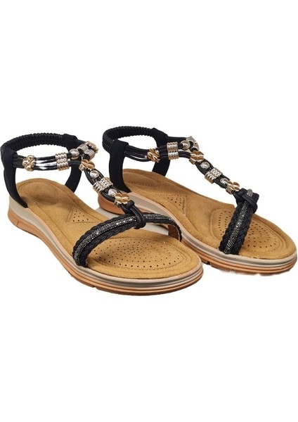 Kadın Taşlı Rahat Günlük Sandalet 815260-Z