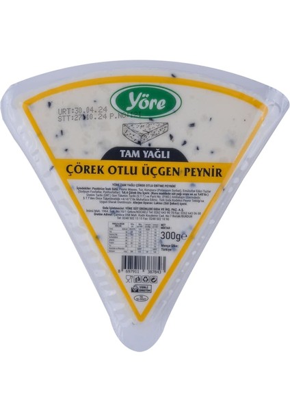 Tam Yağlı Çörek Otlu Üçgen Peynir 3 x 300 gr
