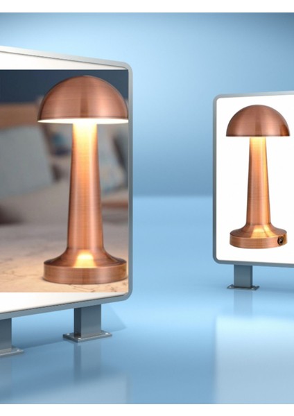 Mantar Desenli Şarjlı Dokunmatik LED Masa Lambası, Ayarlanabilir Işık Seviyesi fırsatları