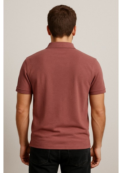 Erkek Basic Yazlık Kısa Kollu Fuşya Polo Yaka Tişört modelleri