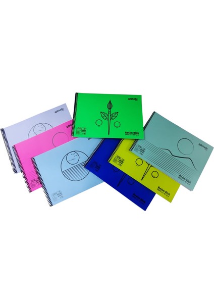 25X35 Plastik Kapak 25 Yaprak Resim Defteri