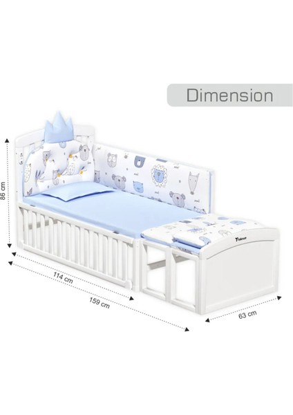 7’si 1 Arada Dönüştürülebilir Bebek Beşiği ve Koruma Ağı, Beyaz, Çok Fonksiyonlu fiyatları