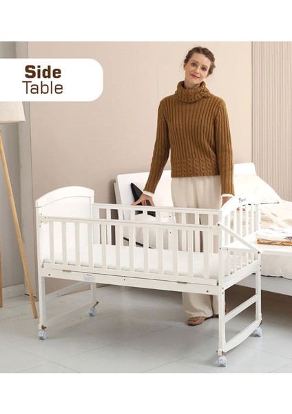 7’si 1 Arada Dönüştürülebilir Bebek Beşiği ve Koruma Ağı, Beyaz, Çok Fonksiyonlu indirimleri