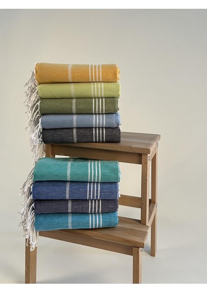 Organik Sertifikalı %100 Pamuklu Çizgili Sultan Peştamal / Plaj, Hamam, Sauna, Spa, Havuz Havlusu fırsatları