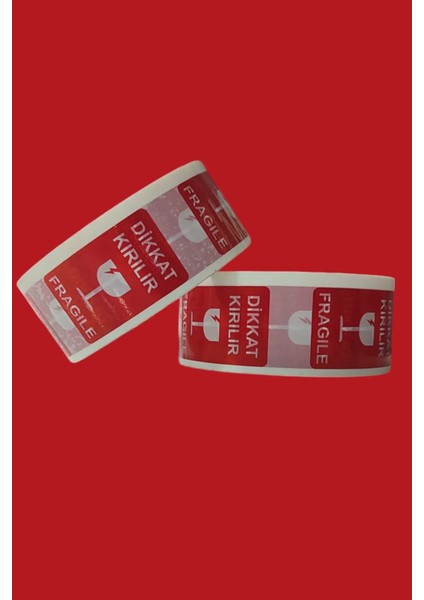 Dikkat Kırılır / Fragile Yazılı Koli Bandı 4,5cm x 100M Kolay Bırakmaz Hotmelt Bant (1 Adet) fiyatları