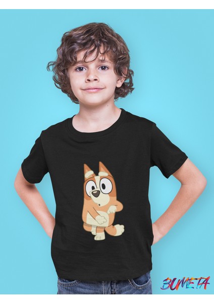 Sevimli Köpek Kardeşler Bluey Bingo Çocuk Tişört T-Shirt