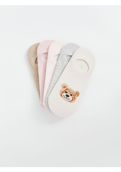 Yeni Sezon Ayi Teddy Desenli Kiz Cocuk Patik Corap 5'li - S54673Z4 fiyatları