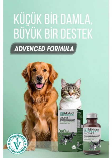 Oncovet Kedi ve Köpek Tümör Oluşumuna Karşı Bağıışıklığı Destekleyici Sıvı modelleri
