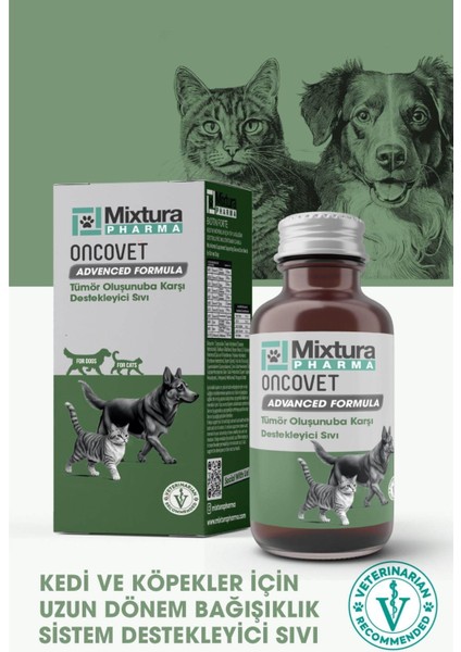 Oncovet Kedi ve Köpek Tümör Oluşumuna Karşı Bağıışıklığı Destekleyici Sıvı