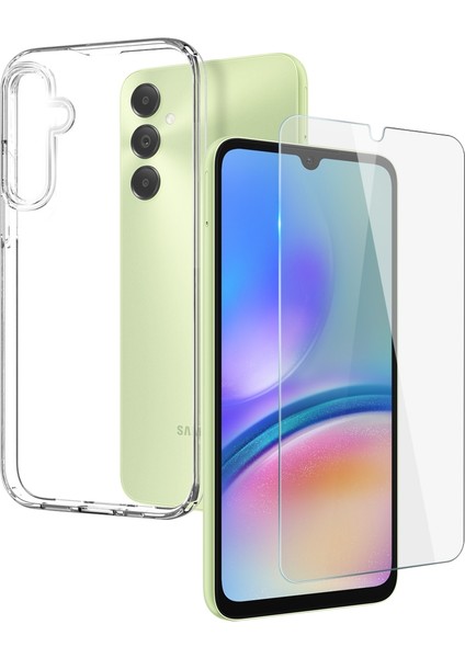 Samsung Galaxy A05S Şeffaf Kılıf + Cam Ekran Koruyucu Seti (1 CAM 1 KILIF)