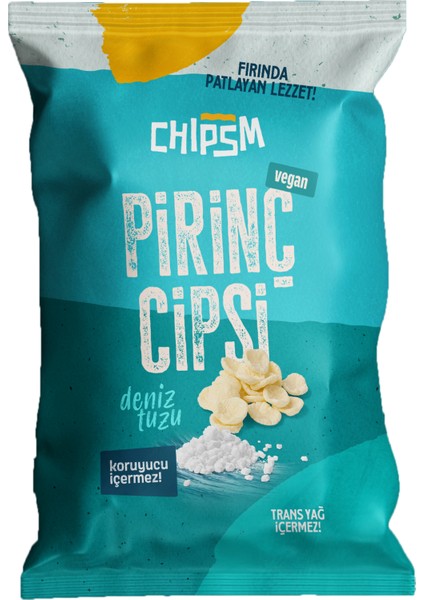 Chıpsm Pirinç Cipsi Deniz Tuzlu 5'li Paket