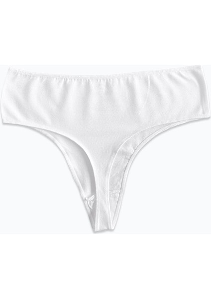 Kadın Siyah Beyaz Ten Rengi 6 Lı Paket Modal Yüksek Bel String Tanga 6M178 indirimleri