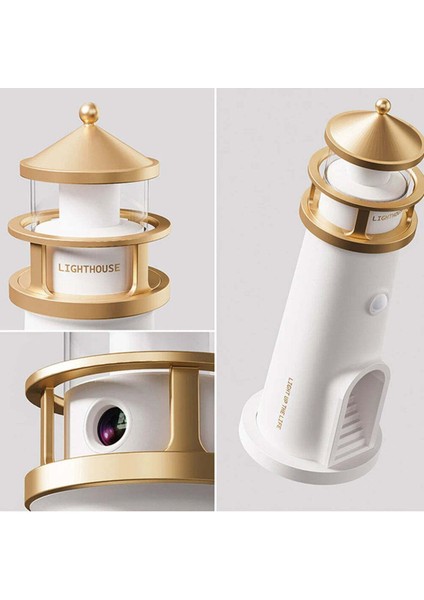 Renkli Ay Işığı Deniz Feneri Projektör ve Bluetooth Hoparlörlü Gece Lambası fırsatları