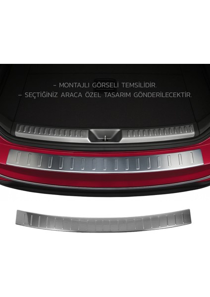 Vw Transporter T6 Arka Tampon Eşiği - Krom Taşlı, Çift Kapı | 2015-2023 Arası