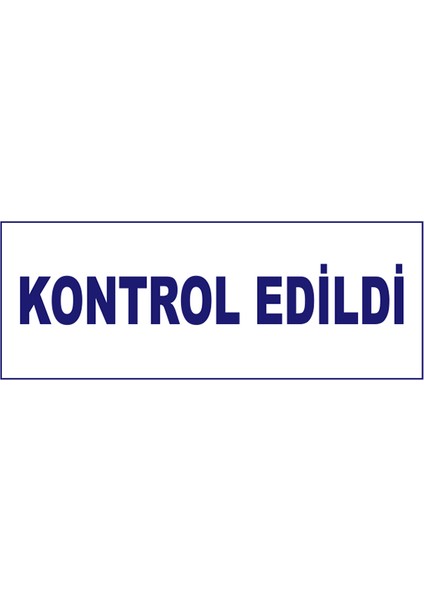 Kontrol Edildi Kaşesi, 912 (51mm*19 mm) Mavi Keçeli Kırmızı Otomatik Kaşe fırsatları