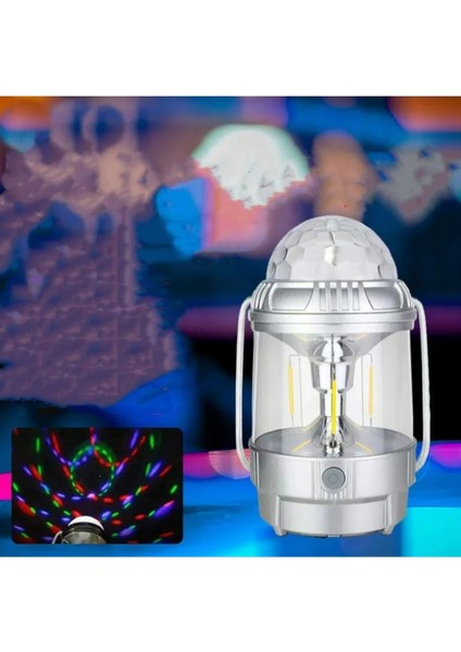 Renkli Disko Kamp Feneri, Taşınabilir Çok Fonksiyonlu Gece Lambası, Şarjlı modelleri