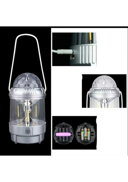 Renkli Disko Kamp Feneri, Taşınabilir Çok Fonksiyonlu Gece Lambası, Şarjlı fırsatları