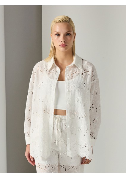 Brode Kumaş Arkası Pencereli Gömlek