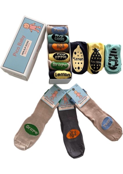 Kaydırmaz Tabanlı Ananas Desenli Bambu Bebek Çorap indirimleri