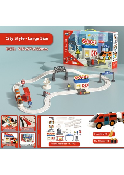 Çocuk Eğitici Havaalanı Parça Tren Araba Atılım Macera Taşıma Parça Araba Saklama Kutusu Seti (Yurt Dışından)