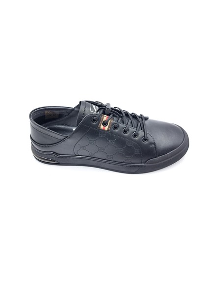 M21042 Lastik Bağcıklı Erkek Siyah Konfor Şık Spor Ayakkabı
