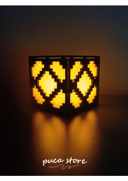 Renkli Kırmızı Taş Temalı LED Masa ve Gece Lambası, 8X8X8 Cm, Hediye Seçenekli fiyatları