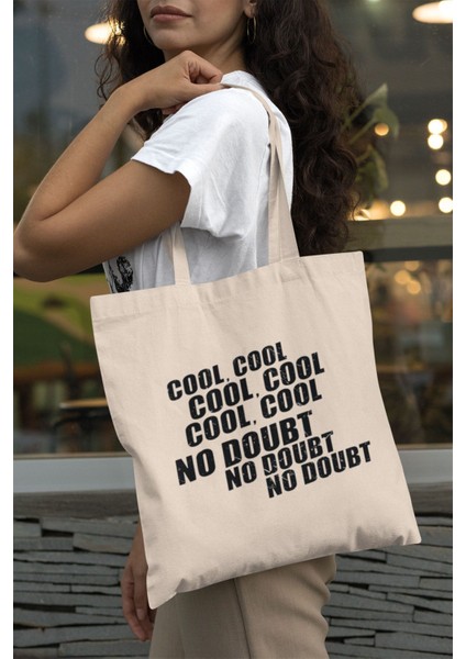 Brooklyn Nine Nine Jake Peralta Cool Baskılı Omuz Çantası %100 Pamuklu Tote Bag Ham Bez Çanta