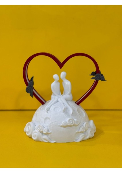 Ay ve Sevgi Temalı Renkli Gece Lambası, Güzel ve Şık Dekorasyon Ürünü modelleri