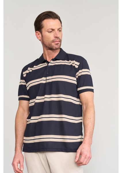 3899 Erkek Polo Yaka 30/1 Süprem T-Shirt Lacivert
