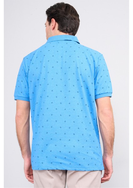 Çetinkaya Mentality 4139 Polo Yaka Rejenere Pike Metraj Baskı Regular T-Shirt Açık Mavi fırsatları