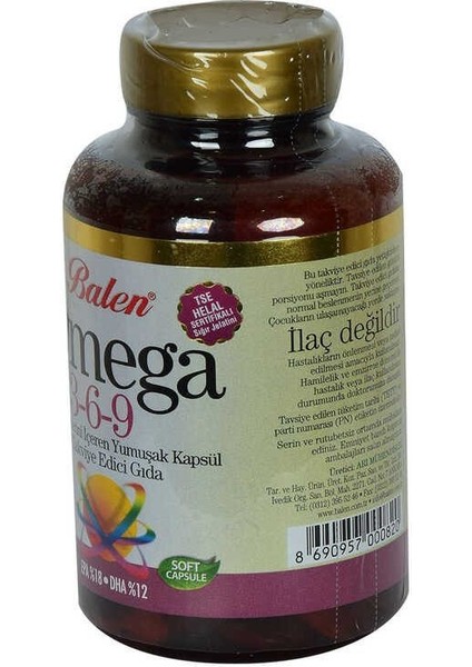 Omega 3-6-9 1585 Mg x 60 Yumuşak Kapsül Epa-18 Dha-12