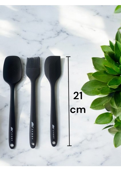 6 Parça Spatula Seti Yanmaz Yapışmaz Slikon Yumurta Fırçası Kaşık Bıçak Pasta Spatula Seti